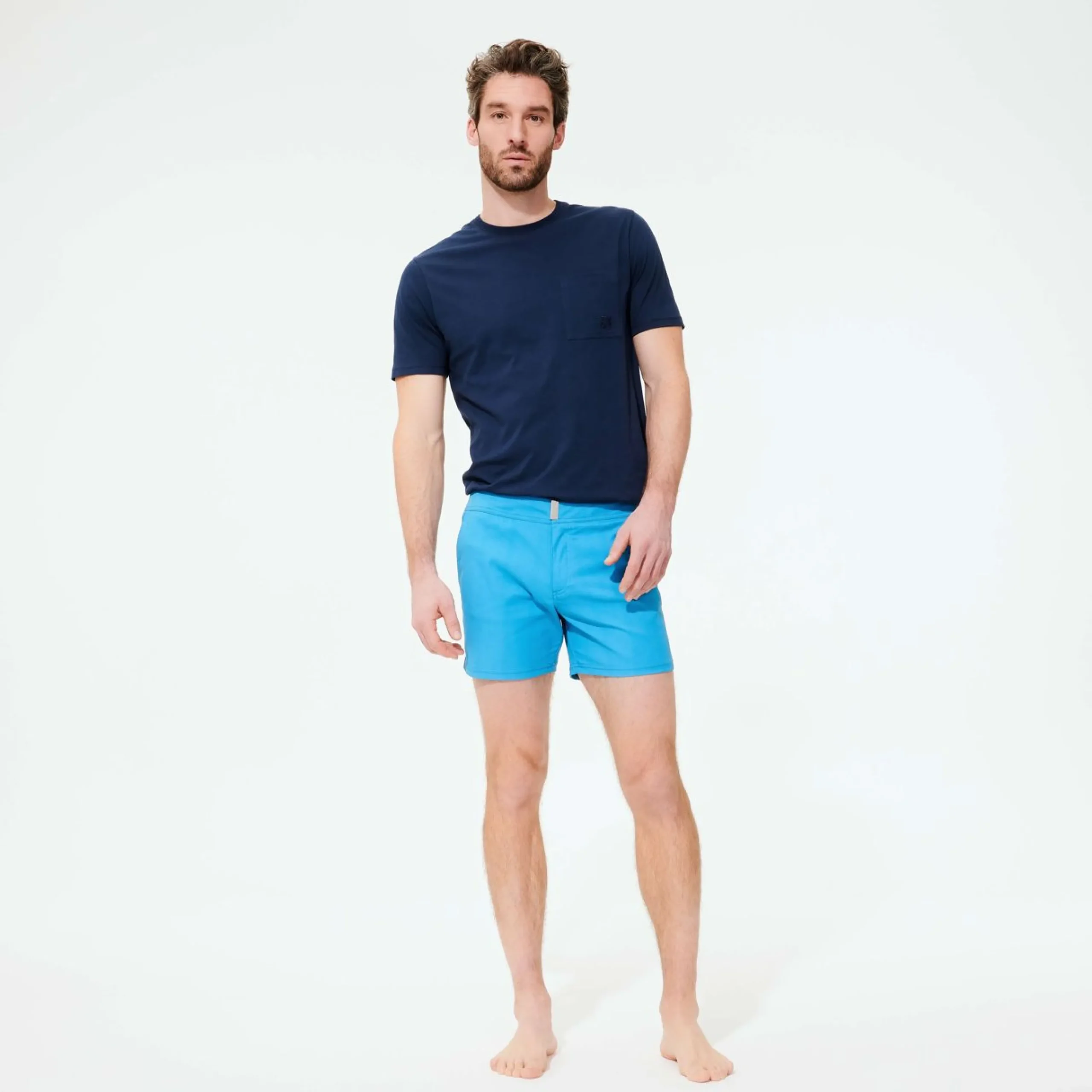 Homme Vilebrequin La Ceinture Plate^Maillot De Bain Homme Court Stretch Ceinture Plate Prince De Galles