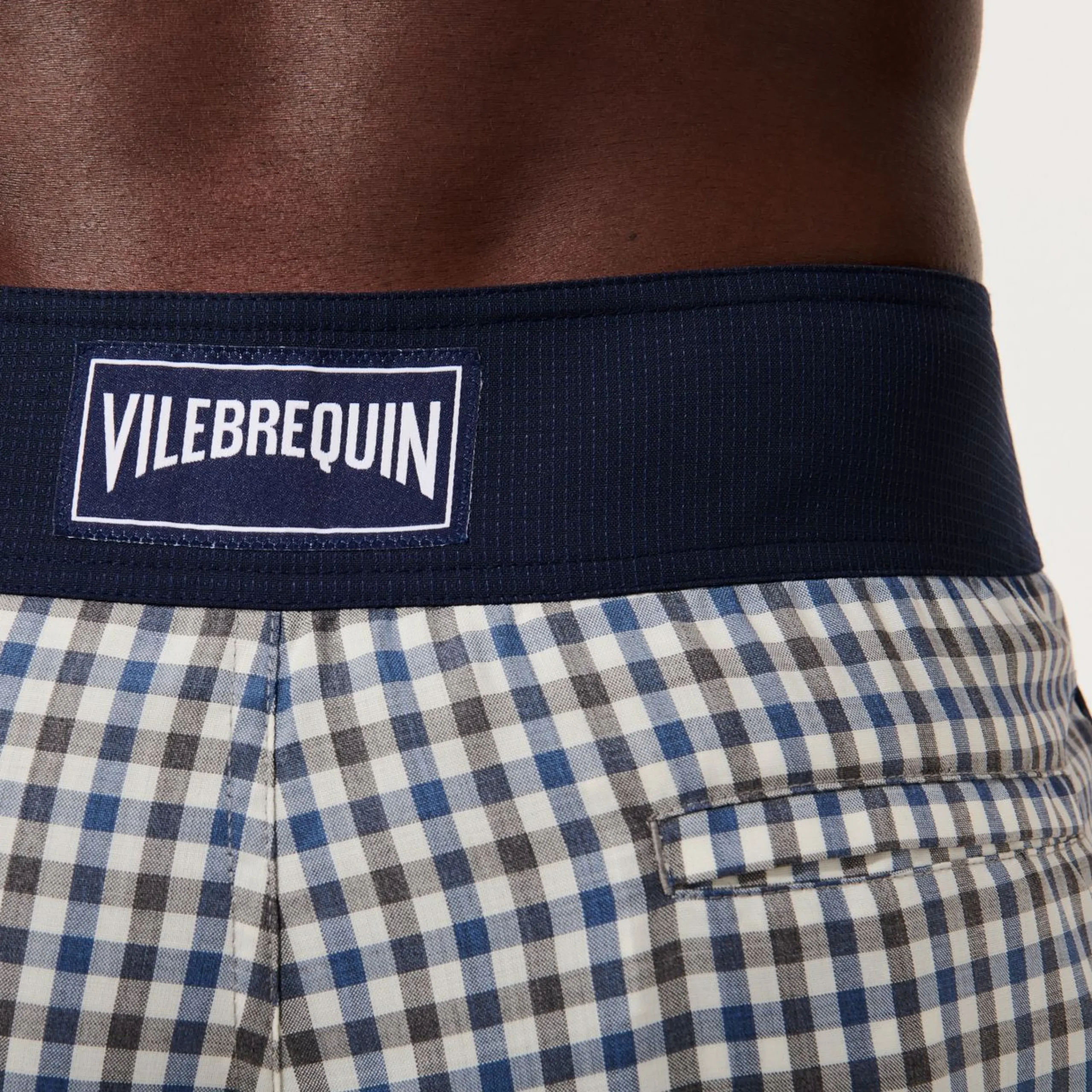 Homme Vilebrequin Le Long^Maillot De Bain Homme En Laine Merinos Carreaux - X The Woolmark Company