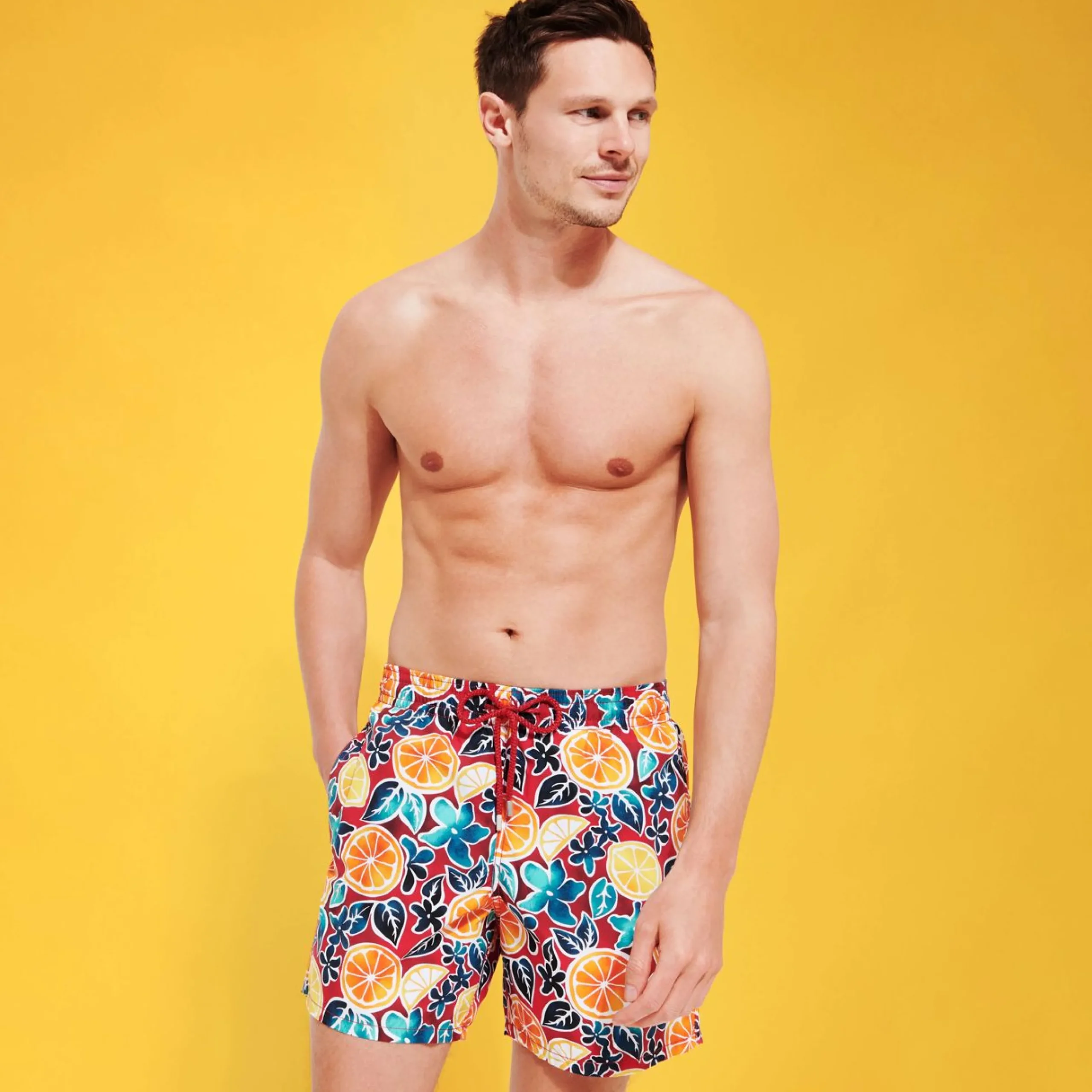 Homme Vilebrequin L'Iconique Moorea^Maillot De Bain Homme Presse Citron