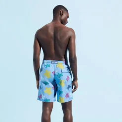 Homme Vilebrequin Le Long^Maillot De Bain Long Homme Ronde Des Tortues Multicolores