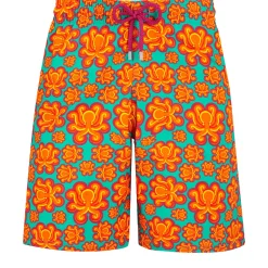 Homme Vilebrequin Le Père & Fils^Maillot De Bain Long Stretch Homme Poulpes Neon