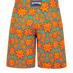 Homme Vilebrequin Le Père & Fils^Maillot De Bain Long Stretch Homme Poulpes Neon