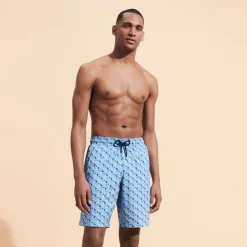 Homme Vilebrequin Le Long^Maillot De Bain Long Stretch Homme Micro Ronde Des Tortues Rainbow