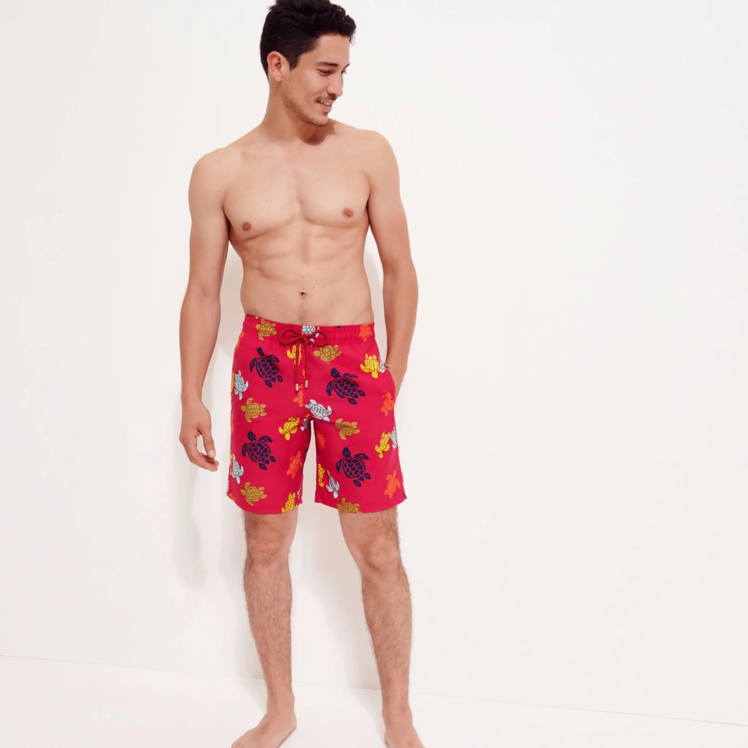 Homme Vilebrequin Le Long^Maillot De Bain Long Stretch Homme Ronde Des Tortues