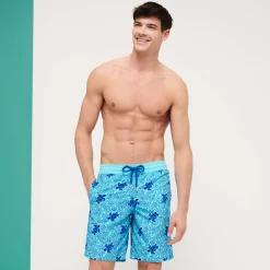 Homme Vilebrequin Le Long^Maillot De Bain Stretch Homme Long Turtles Splash Flocke