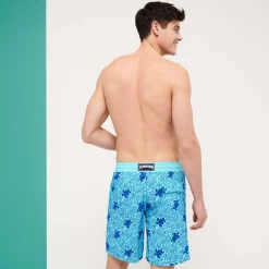 Homme Vilebrequin Le Long^Maillot De Bain Stretch Homme Long Turtles Splash Flocke