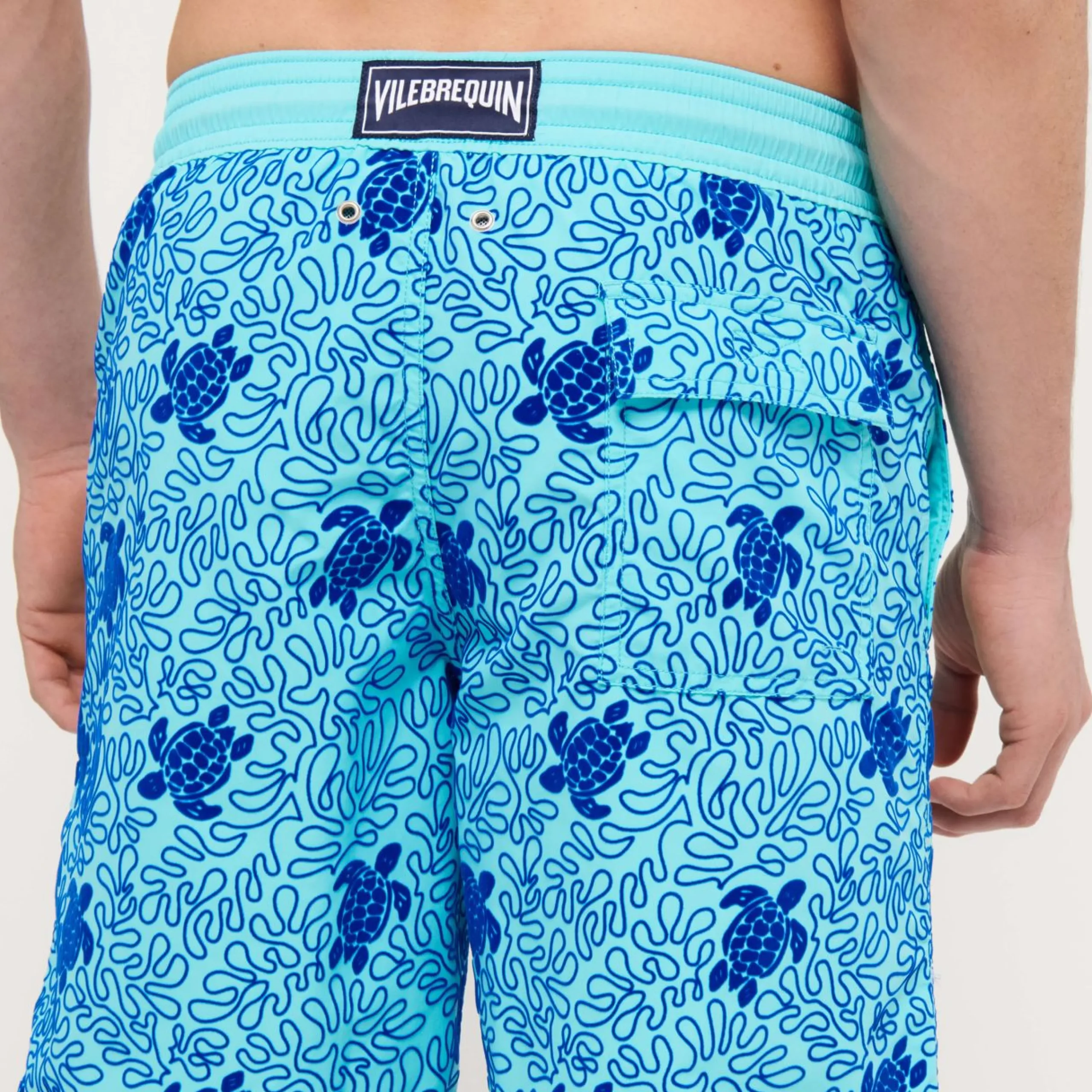 Homme Vilebrequin Le Long^Maillot De Bain Stretch Homme Long Turtles Splash Flocke