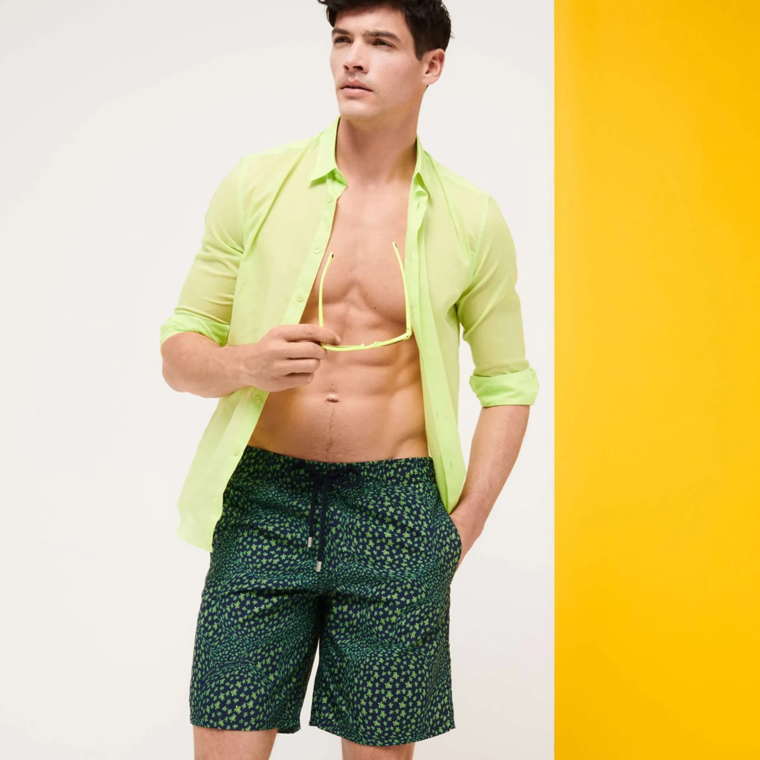 Homme Vilebrequin Le Long^Maillot De Bain Stretch Homme Long Te Mana O Te Moana