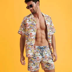 Homme Vilebrequin La Matière Légère^Maillot De Bain Ultra-Leger Et Pliable Homme Fish Family