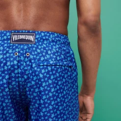 Homme Vilebrequin Le Long^Maillot De Bain Ultra-Leger Et Pliable Homme Long Micro Ronde Des Tortues
