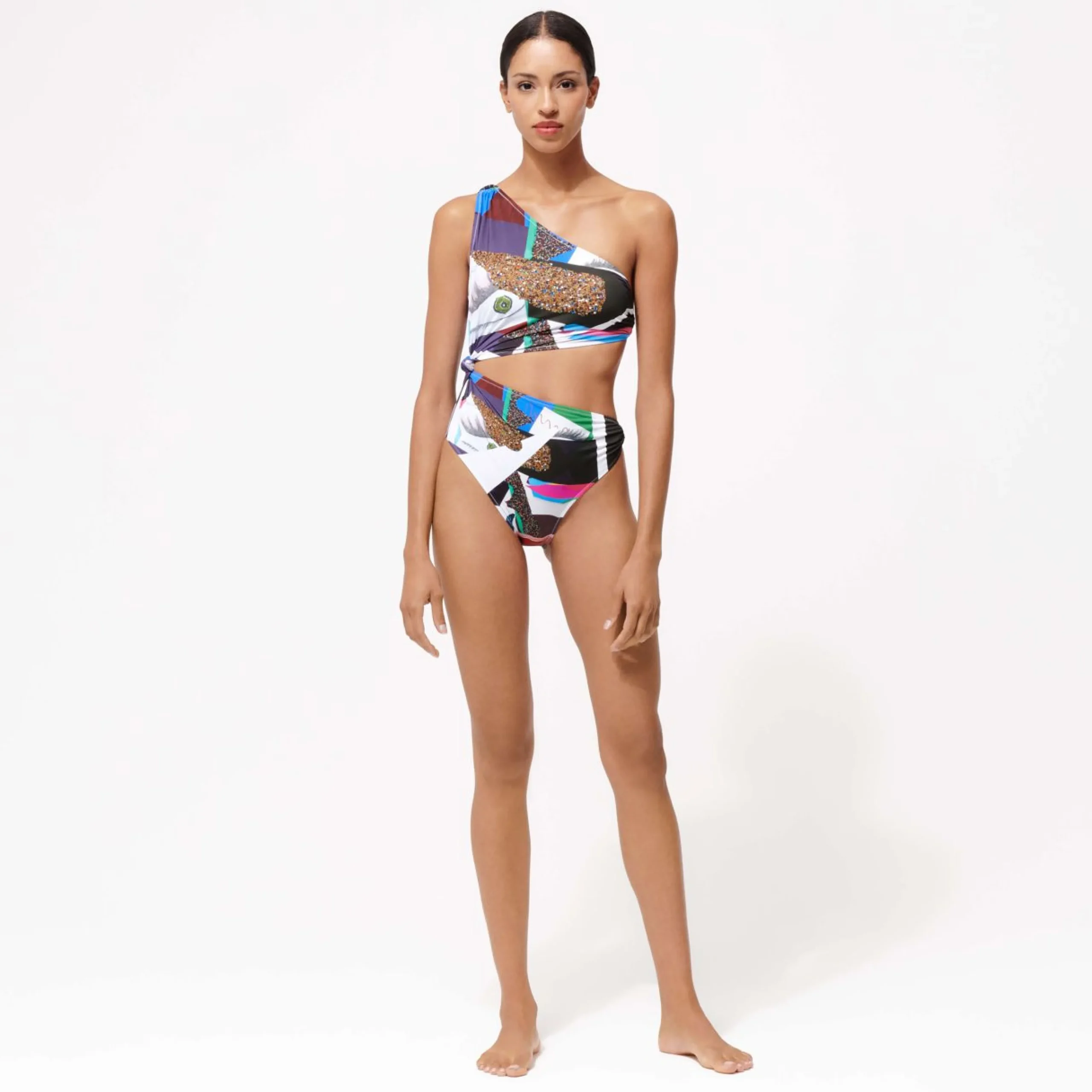 Femme Vilebrequin Une Pièce^Maillot De Bain Une Pièce Assymetrique Femme Seduction - X Deux Femmes Noires