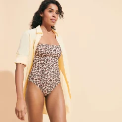 Femme Vilebrequin Une Pièce^Maillot De Bain Une Pièce Bustier Femme Turtles Leopard