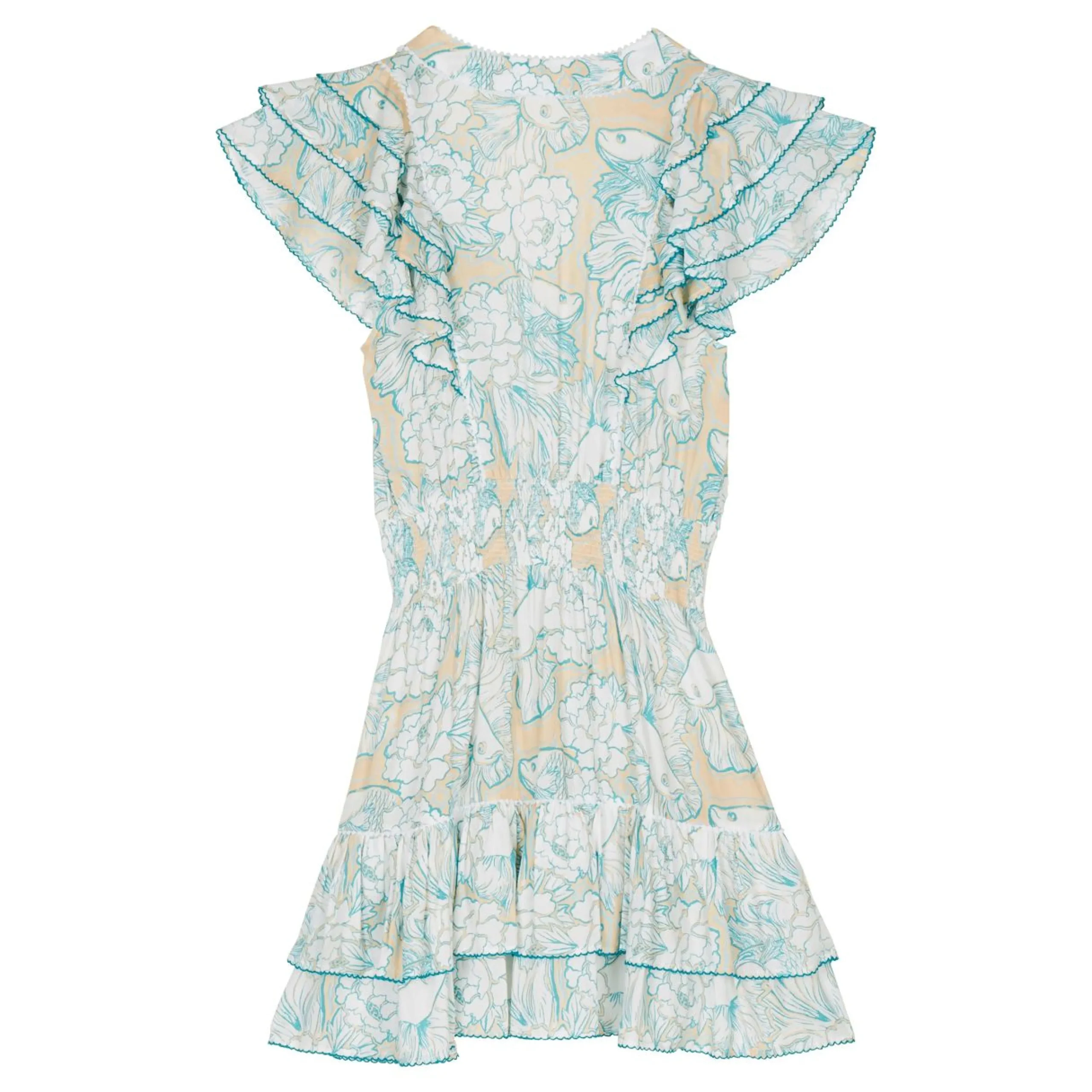 Femme Vilebrequin Robes^Mini Robe Femme Hidden Fishes - X Poupette St Barth