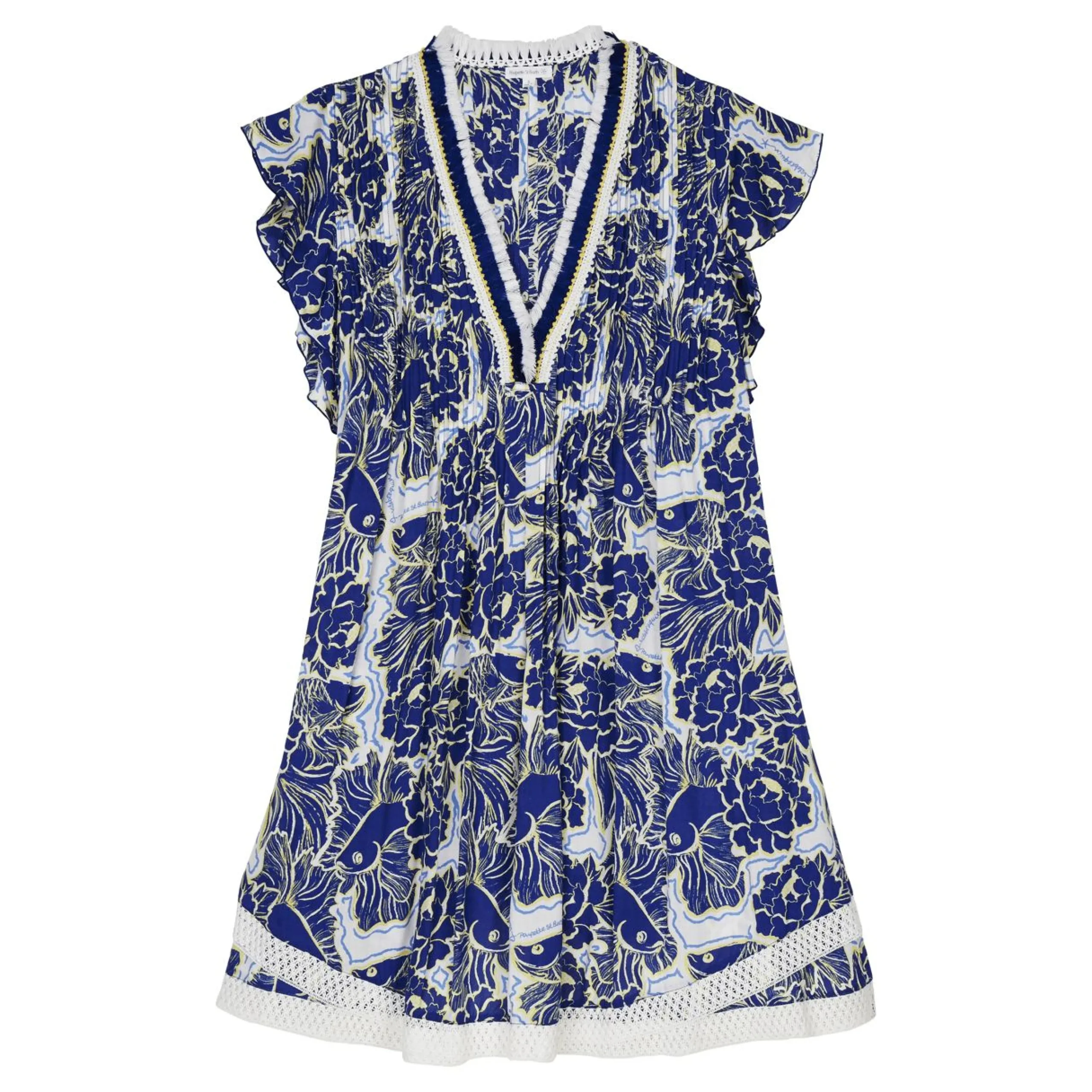 Femme Vilebrequin Robes^Mini Robe Femme Hidden Fishes- X Poupette St Barth