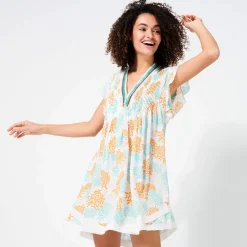 Femme Vilebrequin Robes^Mini Robe Femme Iridescent Flowers Of Joy- X Poupette St Barth