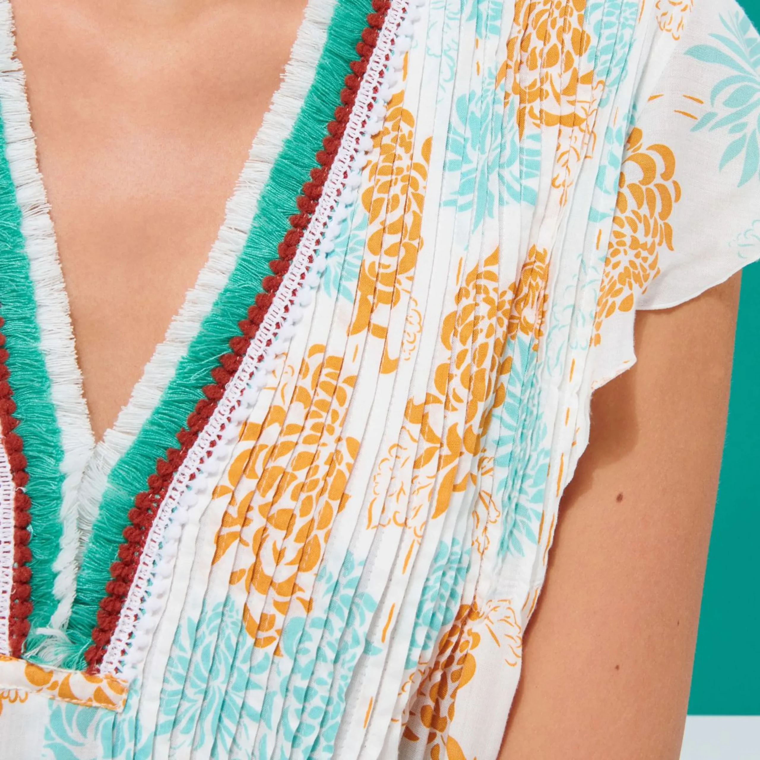 Femme Vilebrequin Robes^Mini Robe Femme Iridescent Flowers Of Joy- X Poupette St Barth