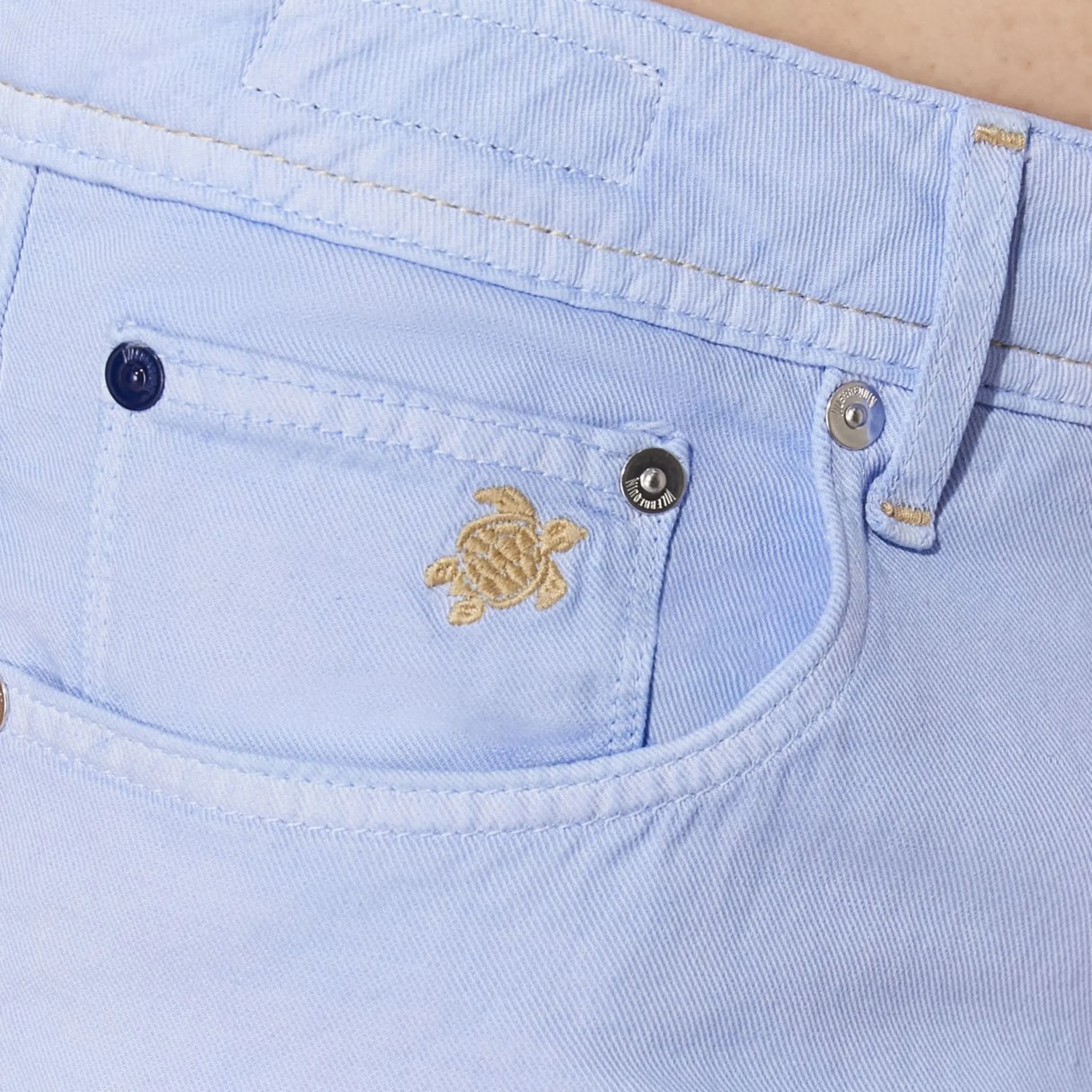 Homme Vilebrequin Pantalons^Pantalon 5 Poches En Lin Et Coton Homme Uni