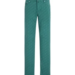 Homme Vilebrequin Pantalons^Pantalon En Gabardine 5 Poches Homme Imprime Micro Turtles Corrosion