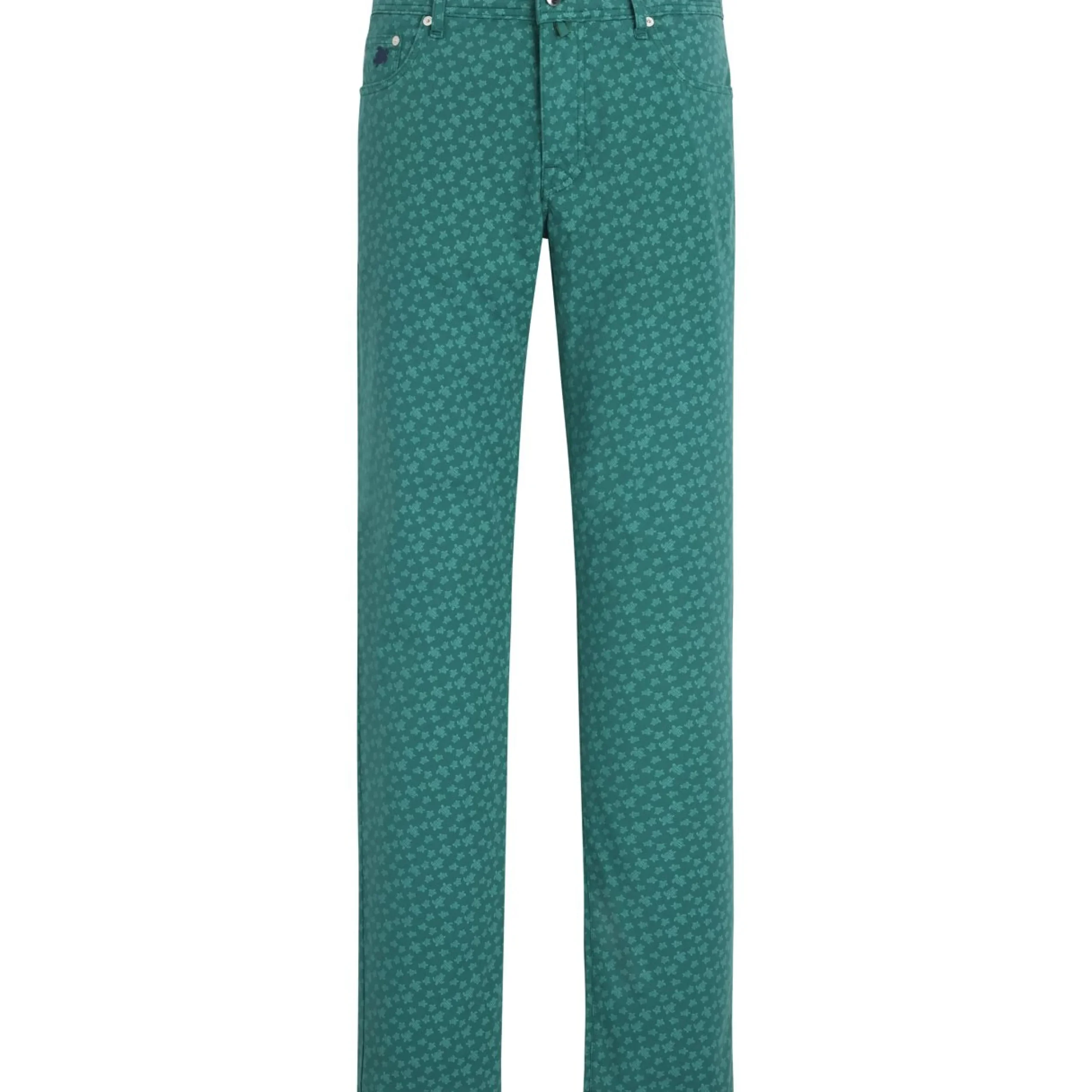 Homme Vilebrequin Pantalons^Pantalon En Gabardine 5 Poches Homme Imprime Micro Turtles Corrosion