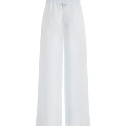 Femme Vilebrequin Pantalons^Pantalon En Lin Blanc Femme- X Angelo Tarlazzi
