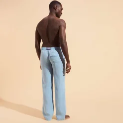 Homme Vilebrequin Pantalons^Pantalon En Lin Homme Uni Coloration Minerale Naturelle