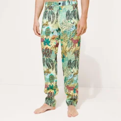Homme Vilebrequin Pantalons^Pantalon En Lin Imprime Homme Jungle Rousseau