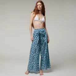Femme Vilebrequin Pantalons^Pantalon En Voile De Coton Organique Femme Turtles Leopard- X Angelo Tarlazzi