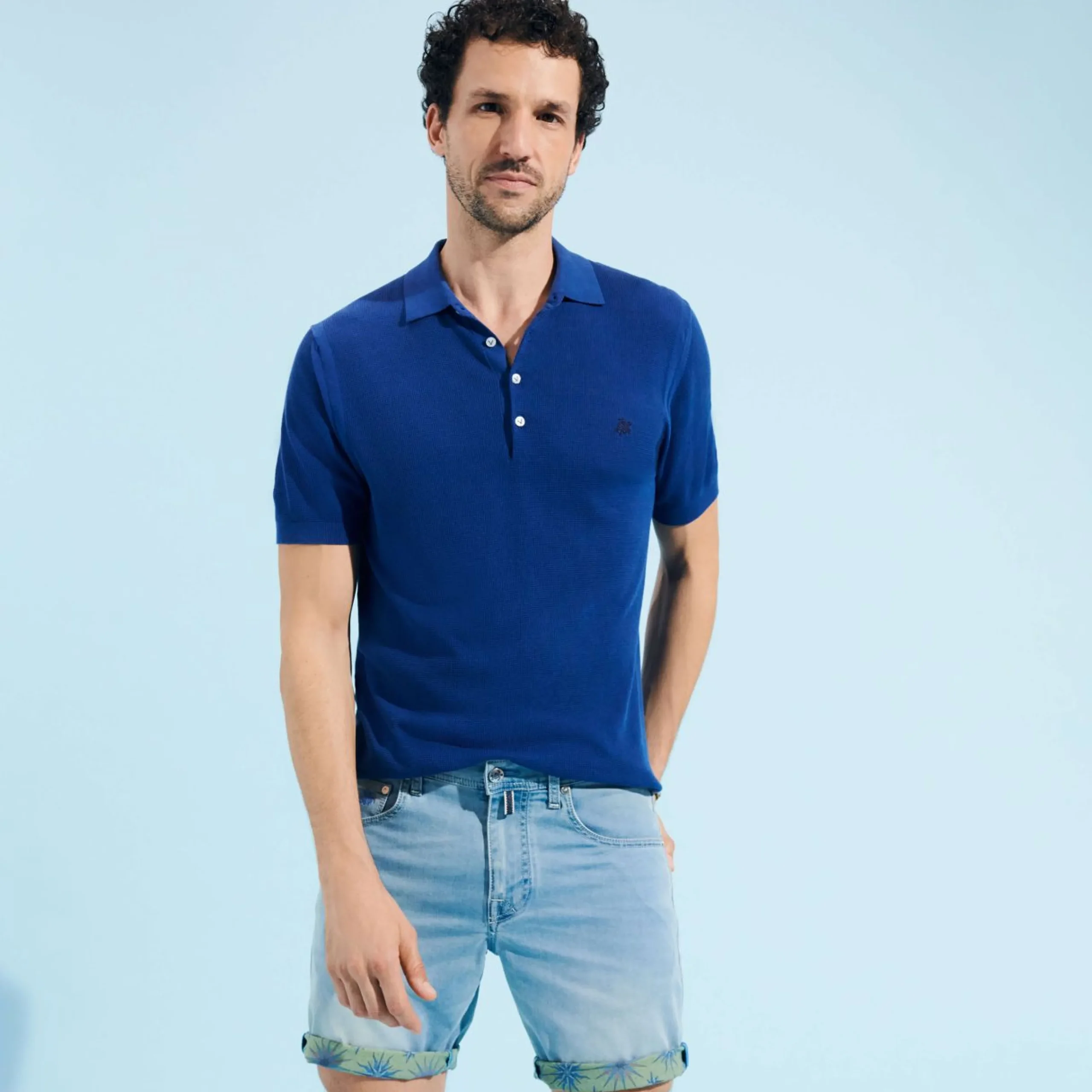 Homme Vilebrequin Polos^Polo En Coton Tricote Homme Uni