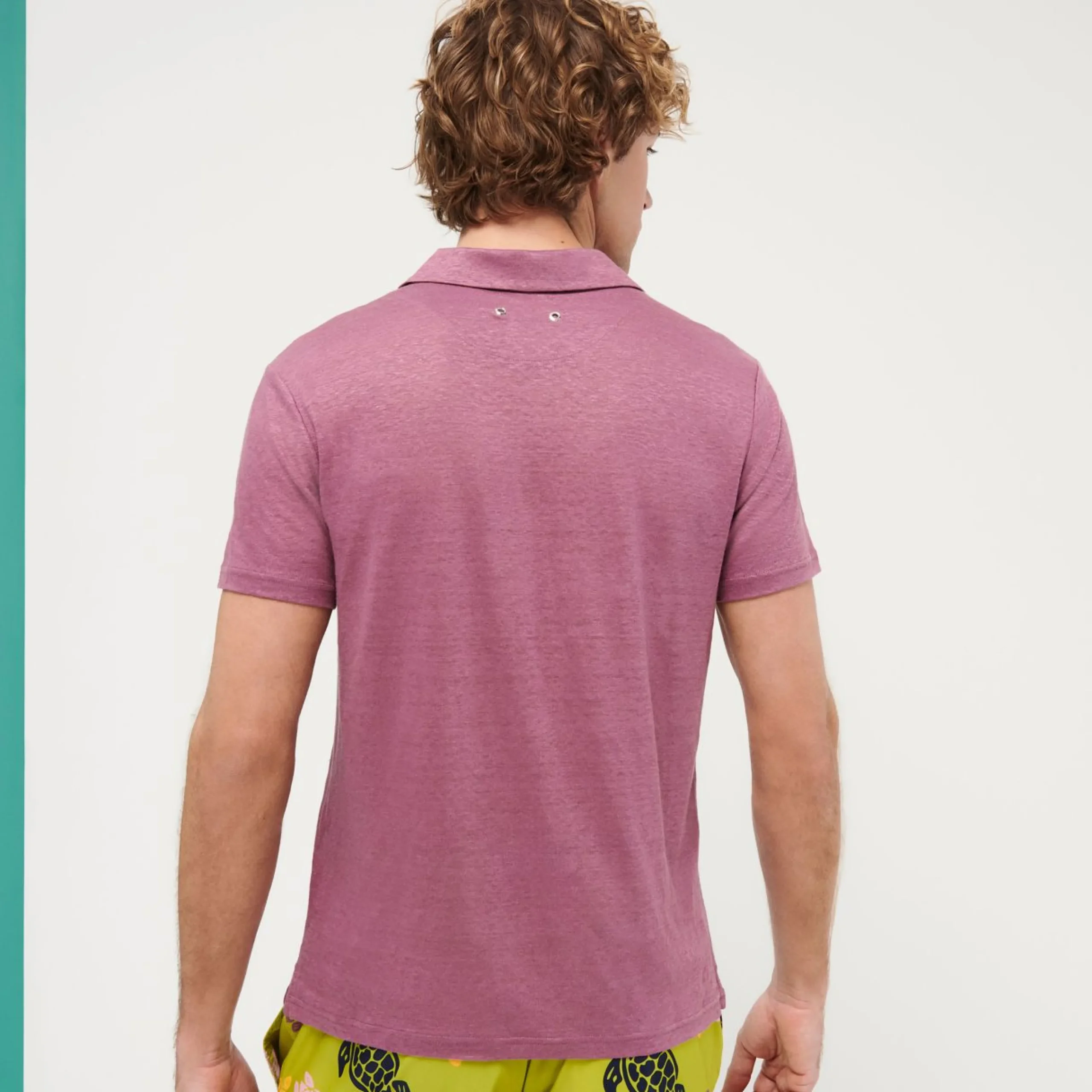 Homme Vilebrequin Polos^Polo En Jersey De Lin Homme Uni