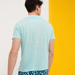 Homme Vilebrequin Polos^Polo En Jersey De Lin Homme Uni