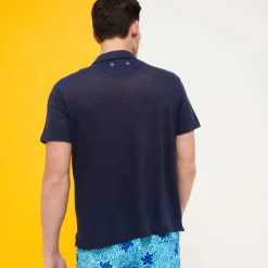 Homme Vilebrequin Polos^Polo En Jersey De Lin Homme Uni