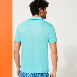 Homme Vilebrequin Polos^Polo En Jersey De Lin Homme Uni