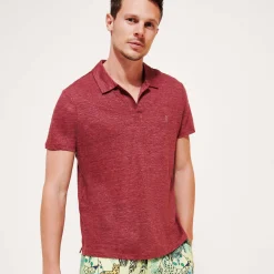 Homme Vilebrequin Polos^Polo En Jersey De Lin Homme Uni