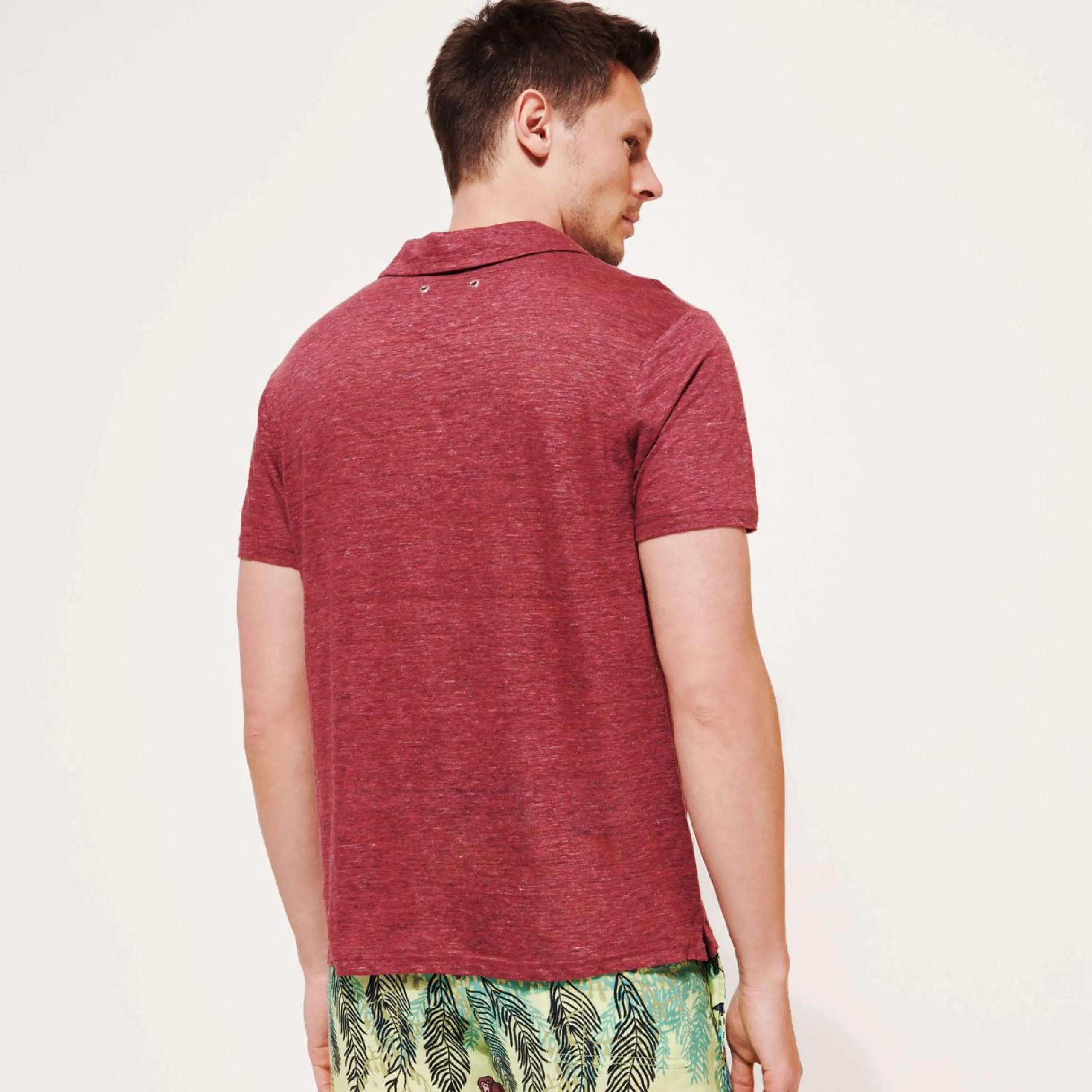 Homme Vilebrequin Polos^Polo En Jersey De Lin Homme Uni