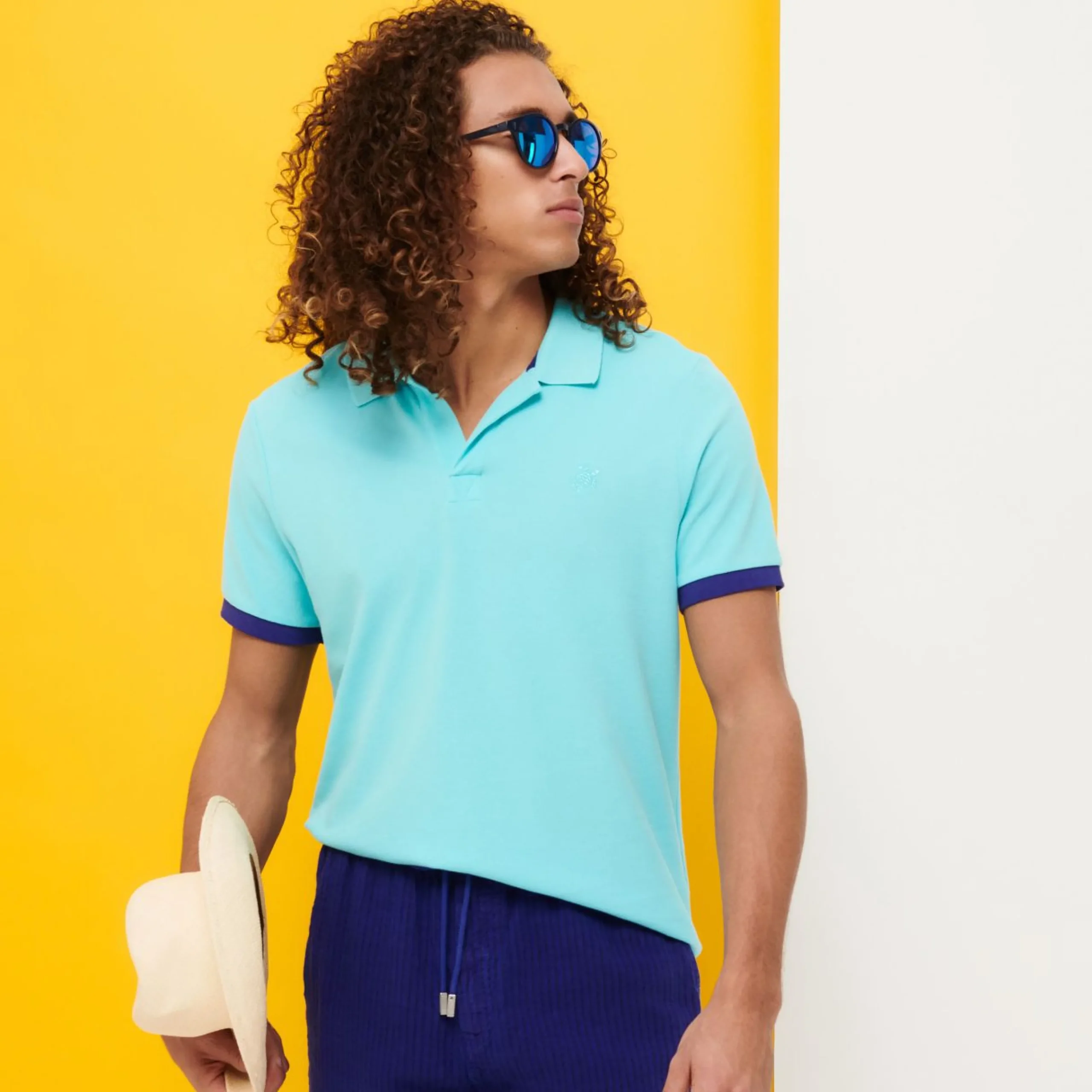 Homme Vilebrequin Polos^Polo En Pique De Coton Homme Uni