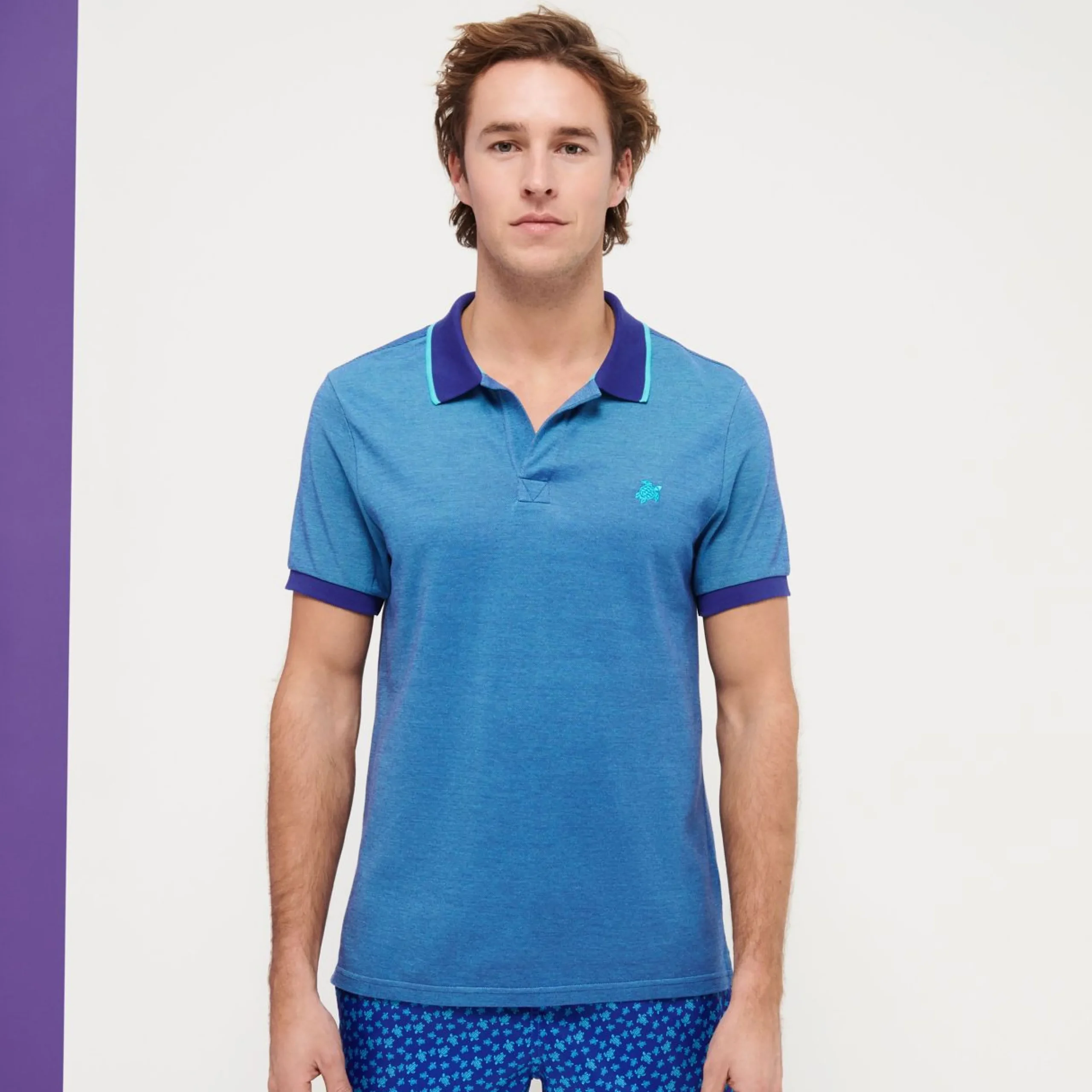 Homme Vilebrequin Polos^Polo En Pique De Coton Homme Uni