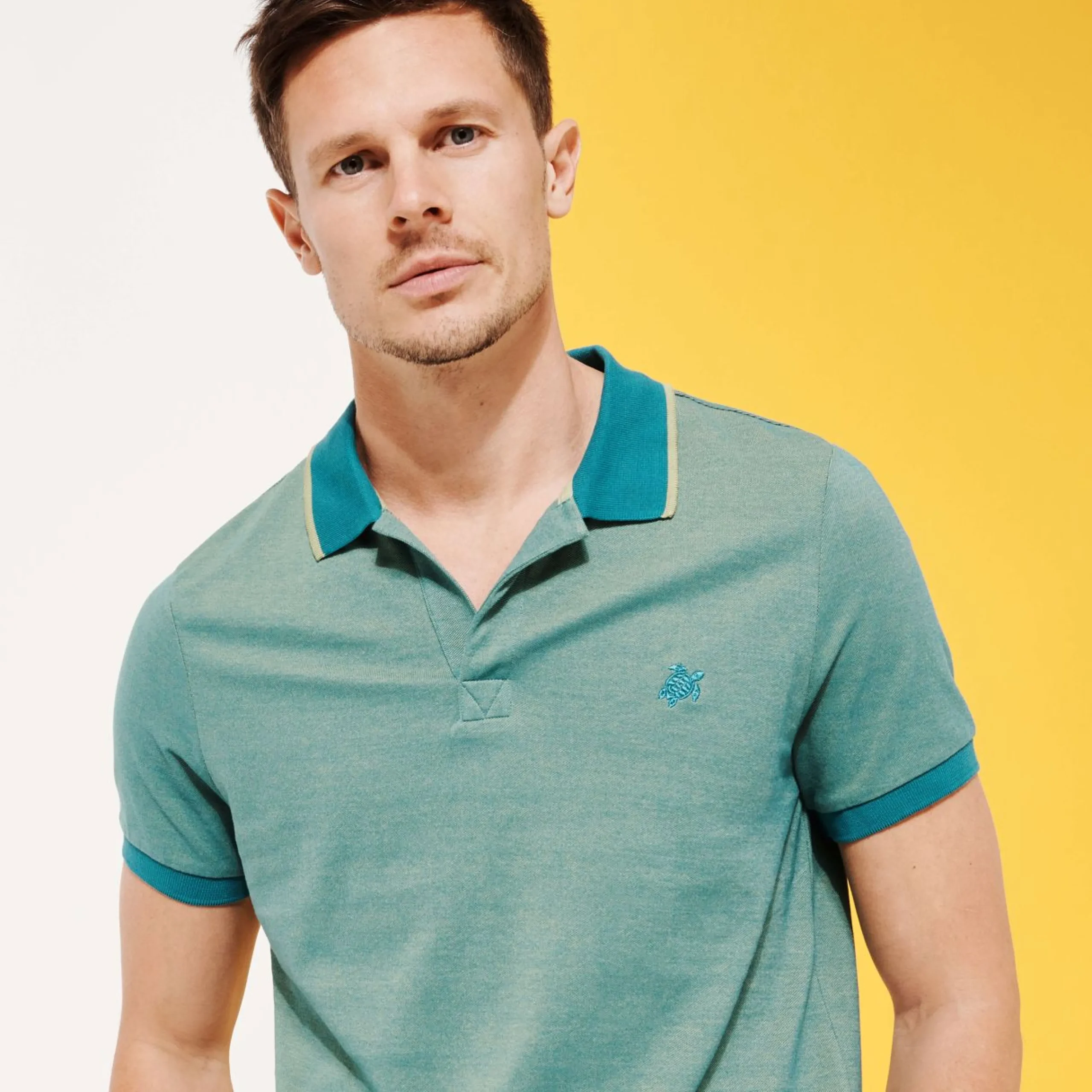 Homme Vilebrequin Polos^Polo En Pique De Coton Homme Uni
