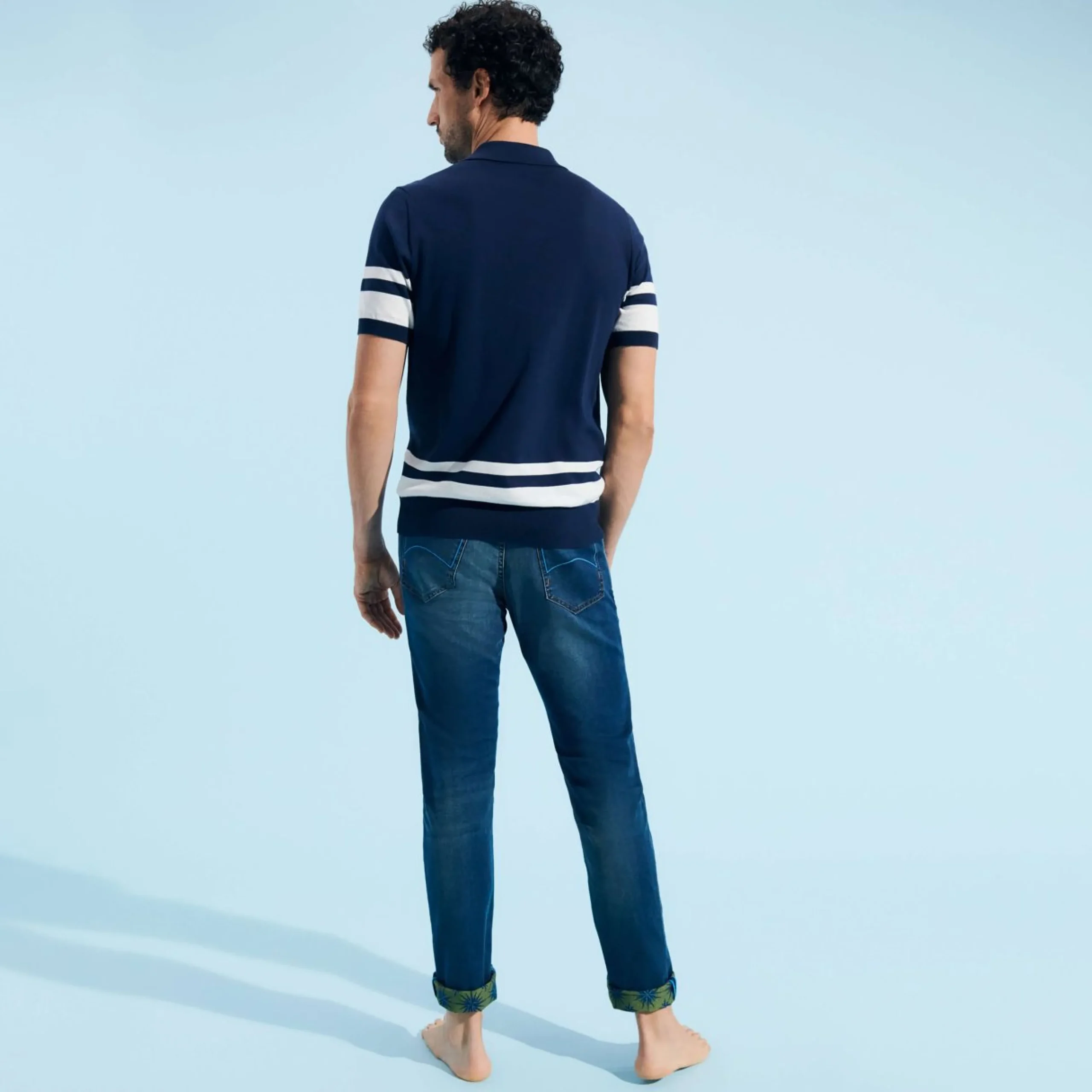 Homme Vilebrequin Polos^Polo Raye En Coton Homme