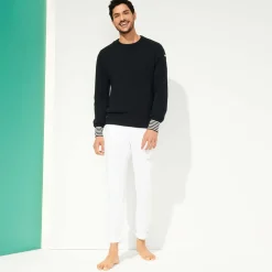 Homme Vilebrequin Pulls Et Cardigans^Pull En Coton Cachemire Ras-Du-Cou Homme Uni