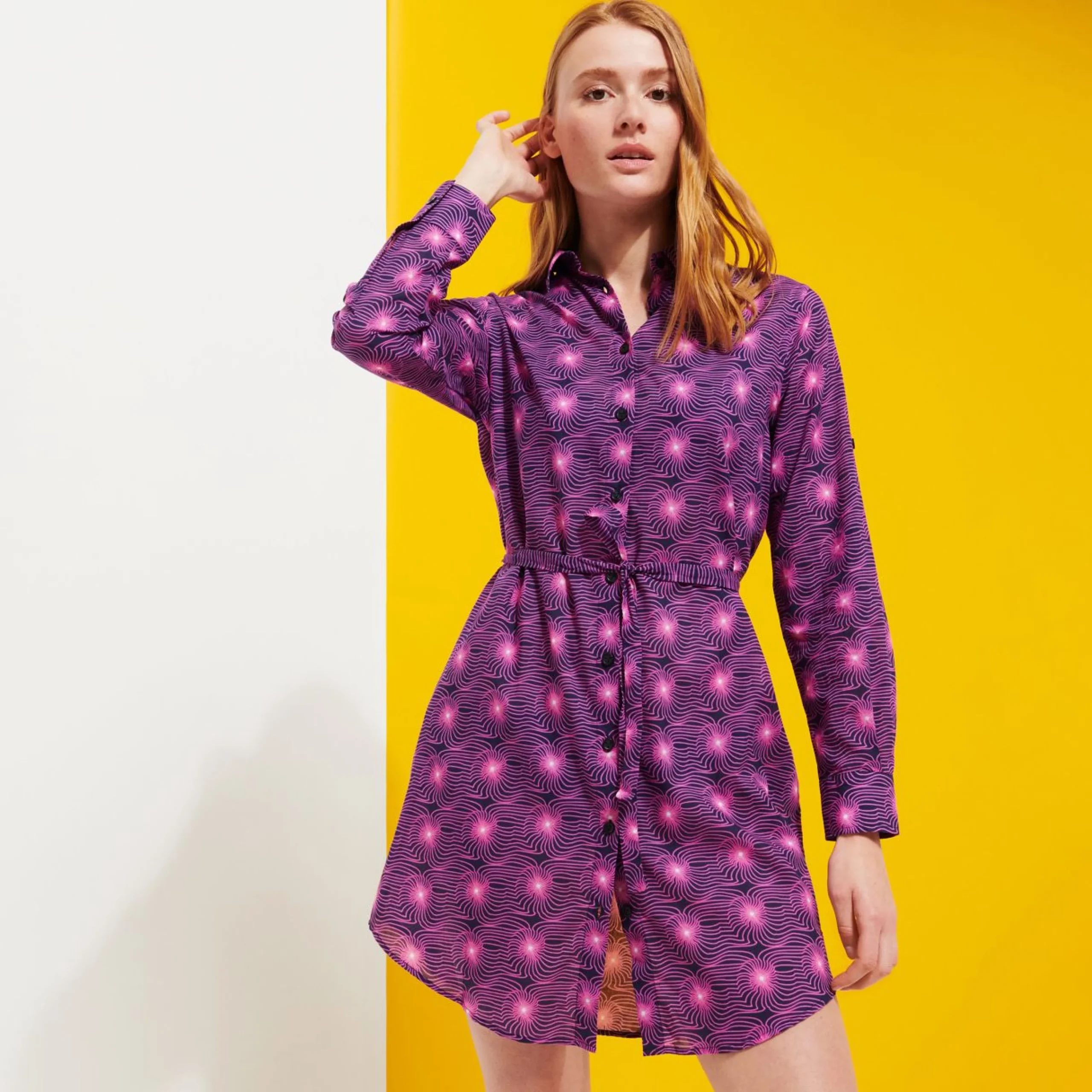 Femme Vilebrequin Robes^Robe Chemise En Coton Femme Hypno Shell