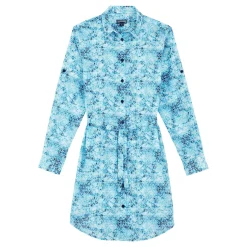 Femme Vilebrequin Robes^Robe Chemise En Coton Organique Femme Flowers Tie & Dye