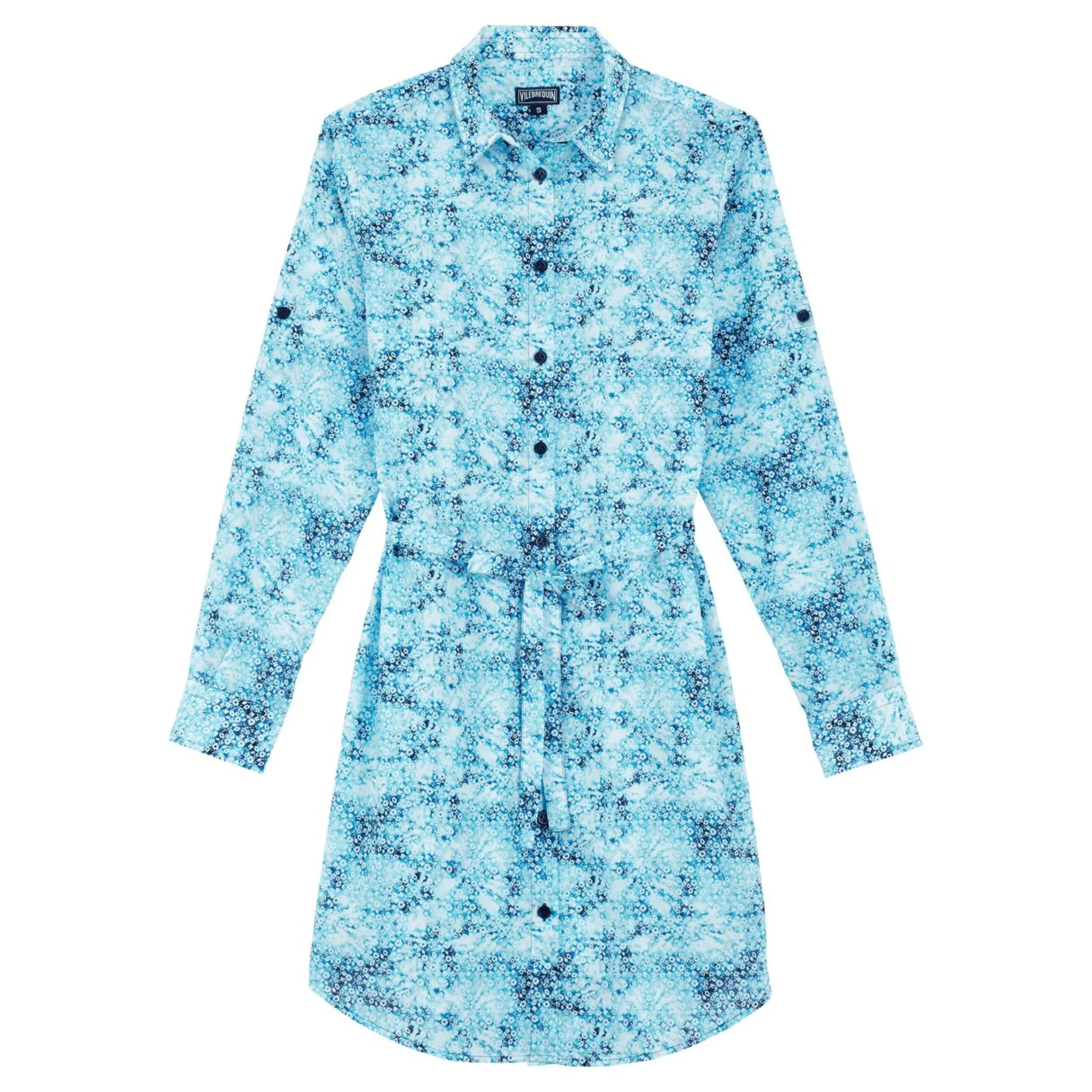 Femme Vilebrequin Robes^Robe Chemise En Coton Organique Femme Flowers Tie & Dye