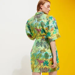 Femme Vilebrequin Robes^Robe Chemise En Lin Femme Jungle Rousseau