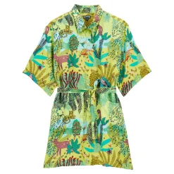 Femme Vilebrequin Robes^Robe Chemise En Lin Femme Jungle Rousseau