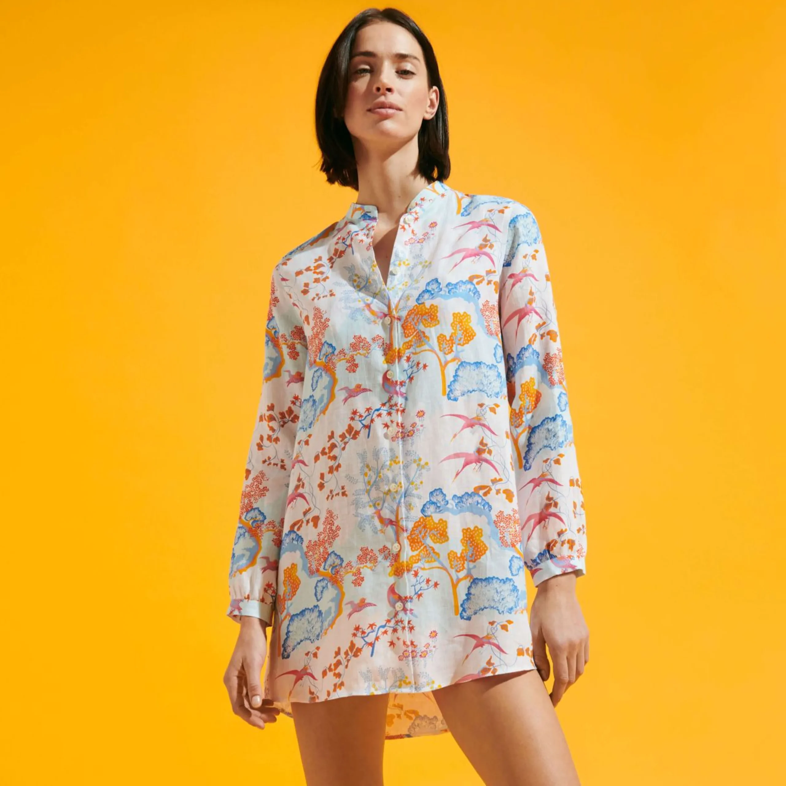 Femme Vilebrequin Robes^Robe Chemise Femme Peaceful Trees