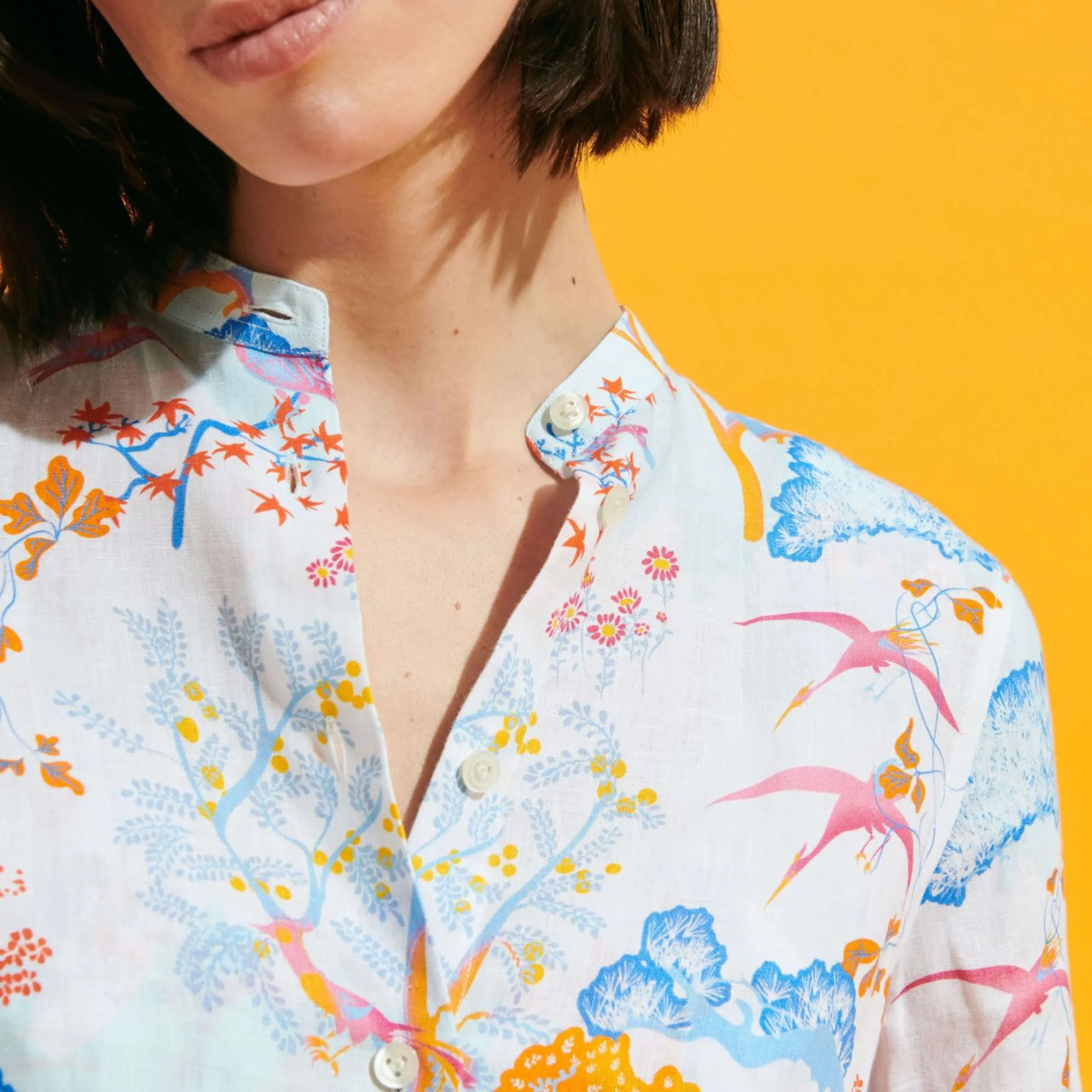 Femme Vilebrequin Robes^Robe Chemise Femme Peaceful Trees