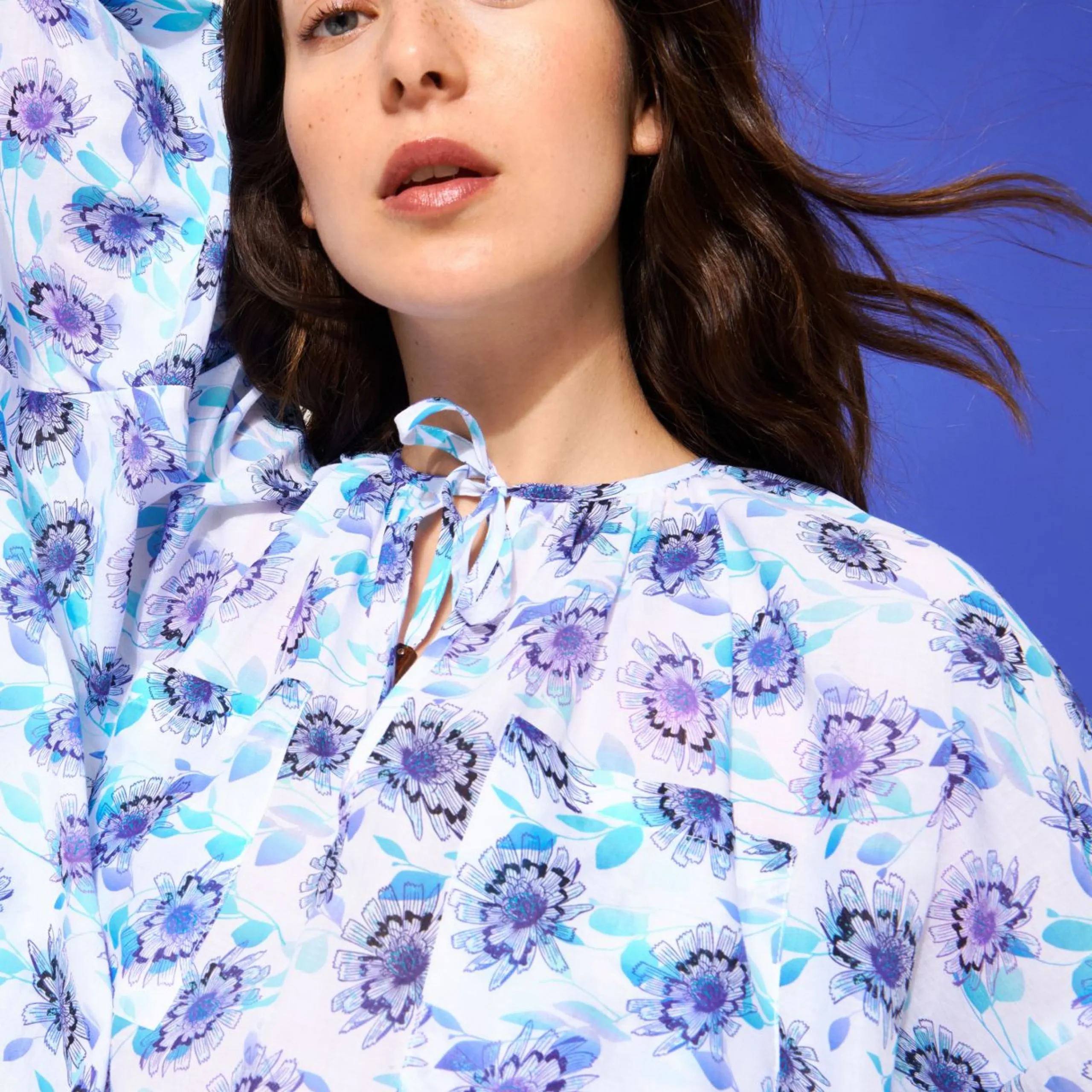Femme Vilebrequin Robes^Robe Courte A Volants En Coton Femme Flash Flowers