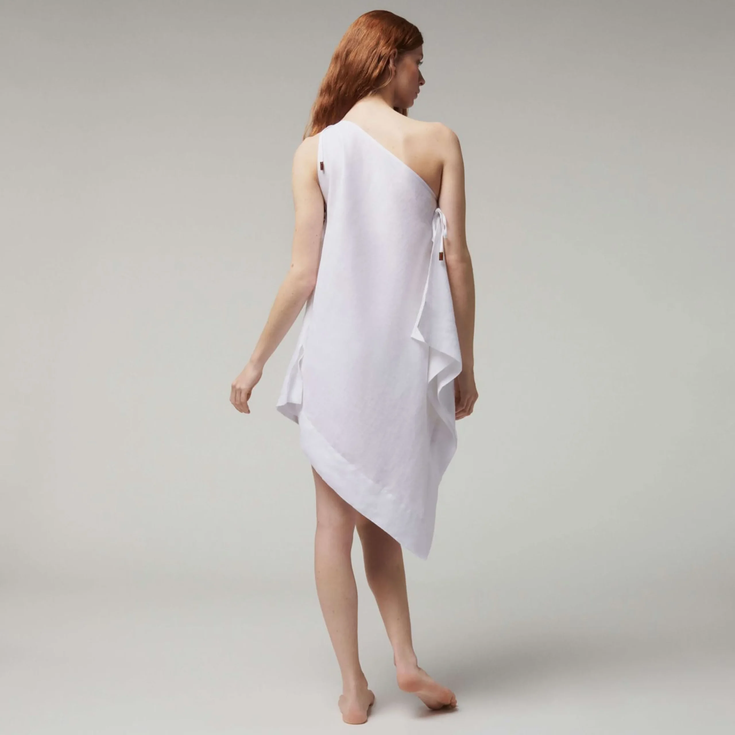 Femme Vilebrequin Tuniques^Robe Foulard Femme En Lin Blanc- X Angelo Tarlazzi