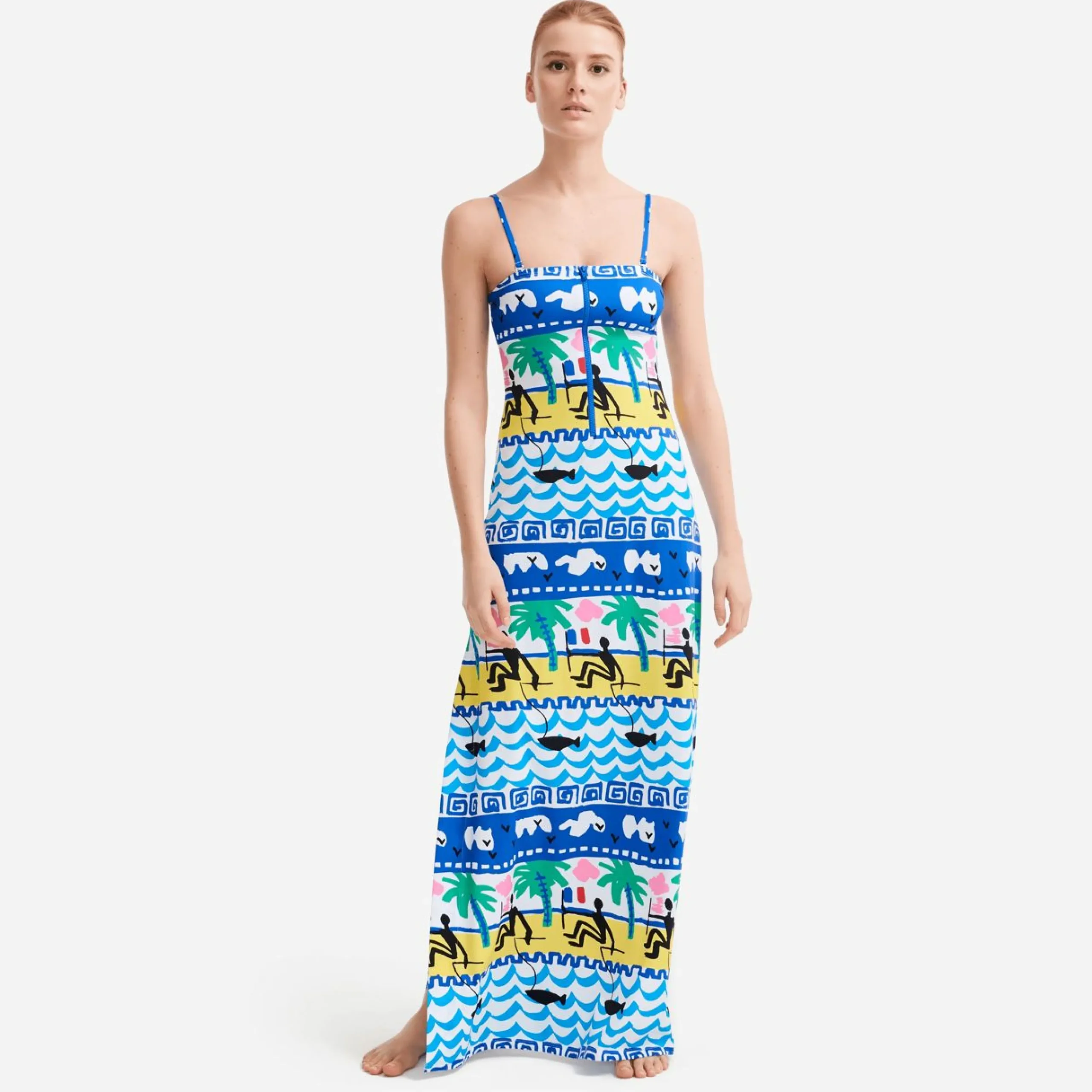 Femme Vilebrequin Robes^Robe Longue Bustier Femme La Mer - X Jcc+ - Edition Limitee