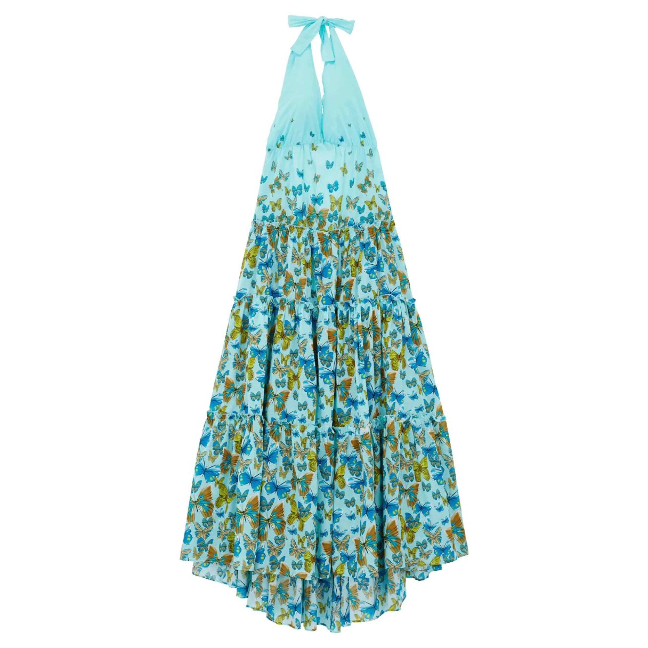 Femme Vilebrequin Robes^Robe Longue Dos Nu En Coton Femme Butterflies